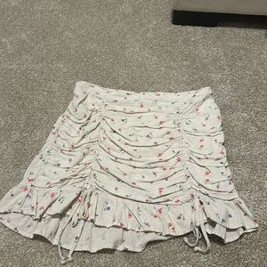 Cream skirt with small flower details